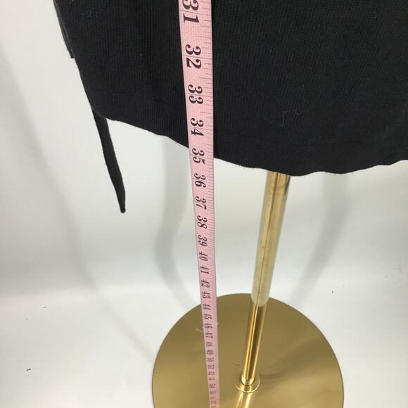 LULU'S SZ S Black Fall Favorites Long Sleeve Wrap Sweater Mini Dress NEW b120 - Picture 5 of 10